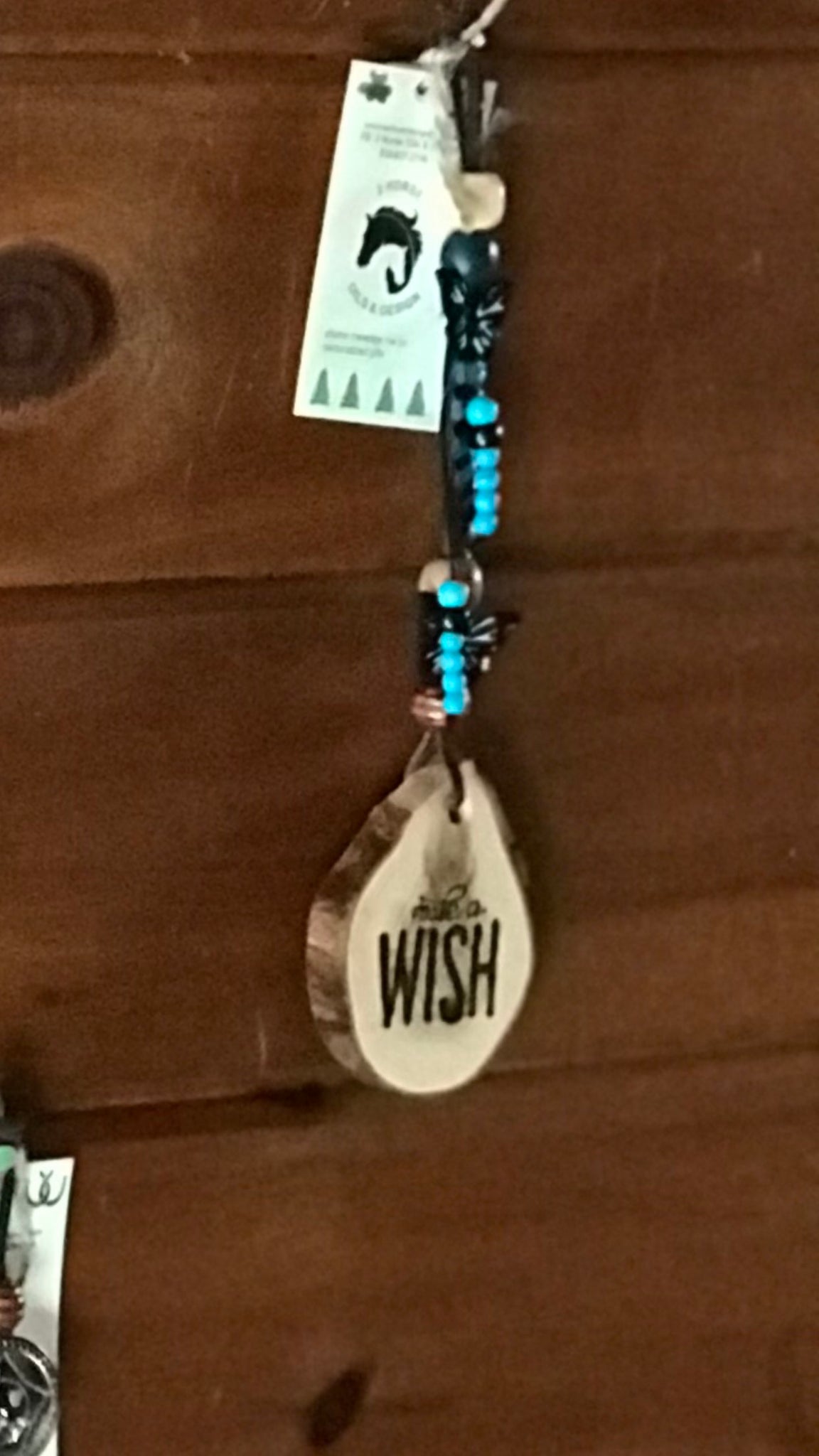 "Make A Wish" Cedar Wood Hanging Ornament